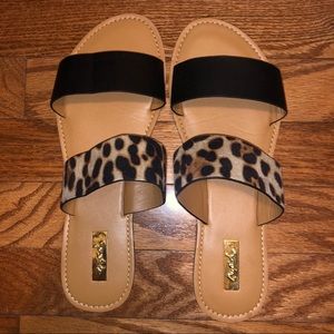 Qupid Leopard Sandals - Size 8 NWT
